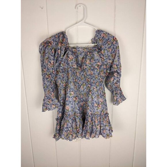 Alice Mccall Womens Lavender floral off shoulder romper size 10